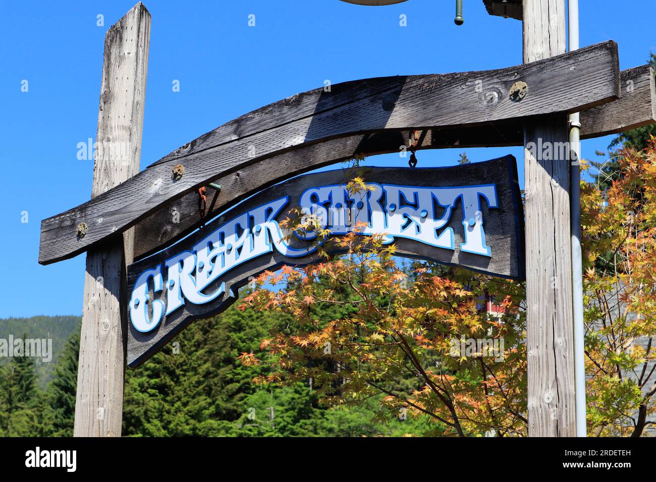 Creek Street, Ketchikan, Alaska, STATI UNITI D'AMERICA Foto Stock