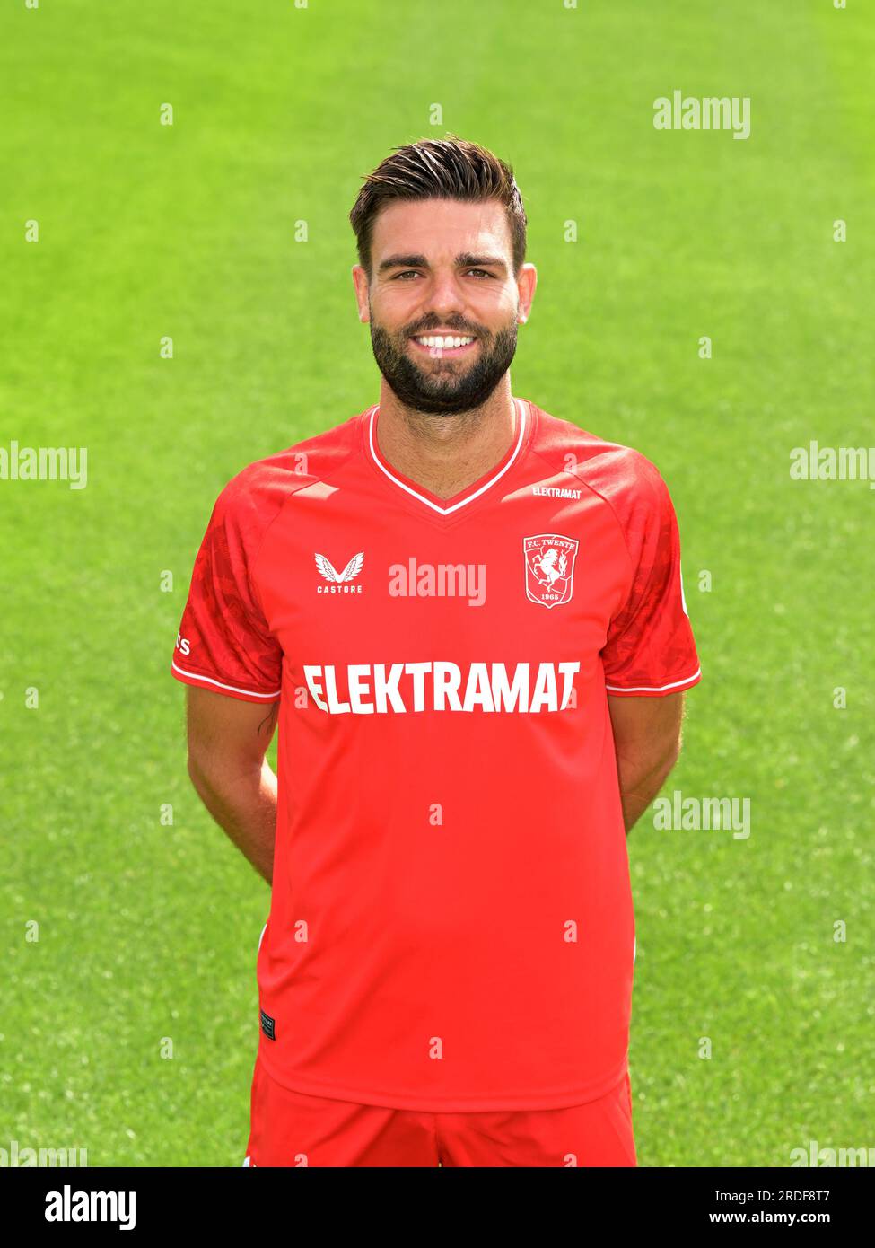 ENSCHEDE - Robin Propper durante il FC Twente Photo Press Day al Trainingscentrum Hengelo il 20 luglio 2023 a Enschede, Paesi Bassi. AP | Dutch Height | GERRIT DI COLONIA Foto Stock