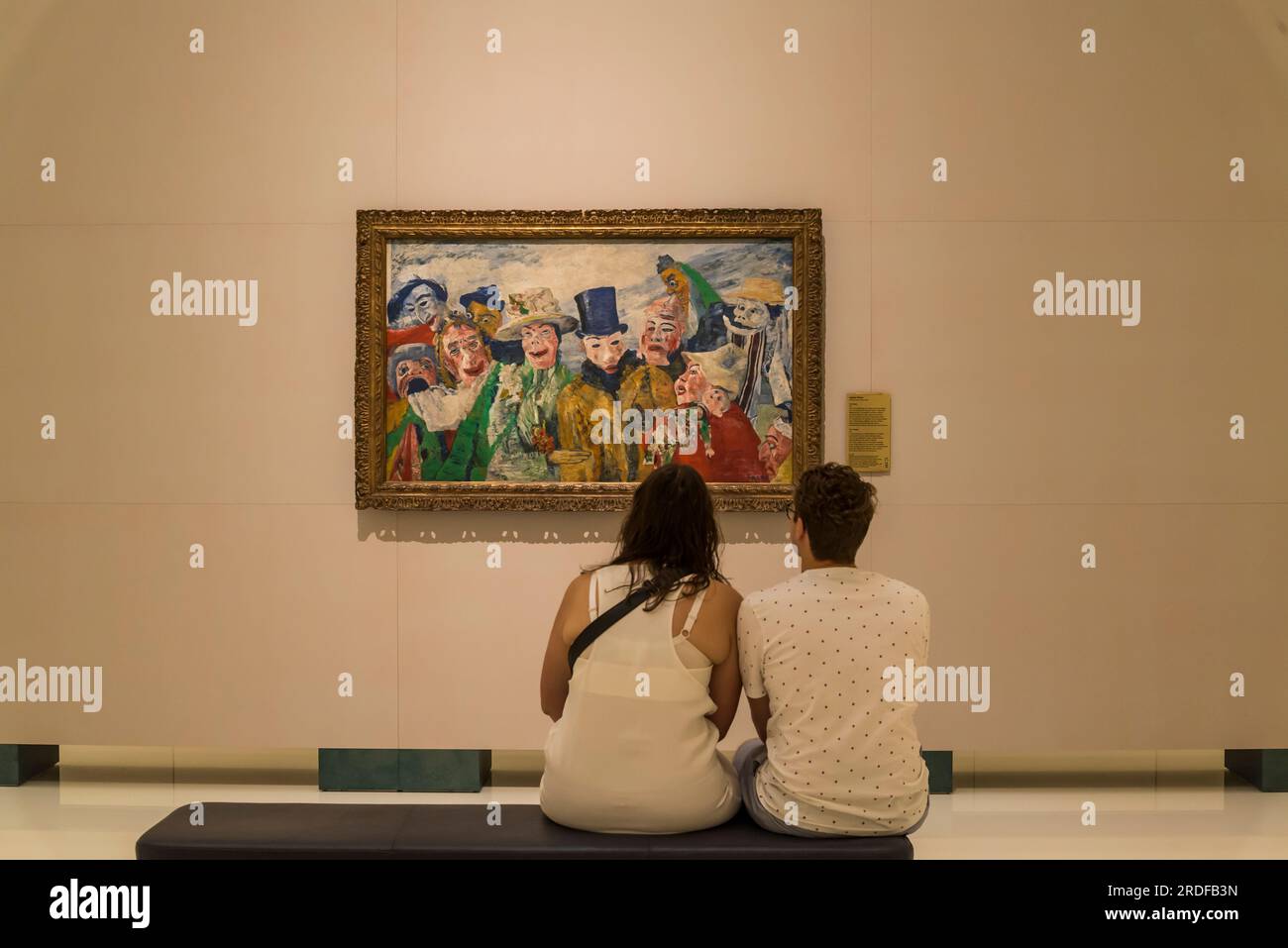 James Ensor dipinge "The Intrigue", Royal Museum of fine Arts, Anversa, Belgio Foto Stock