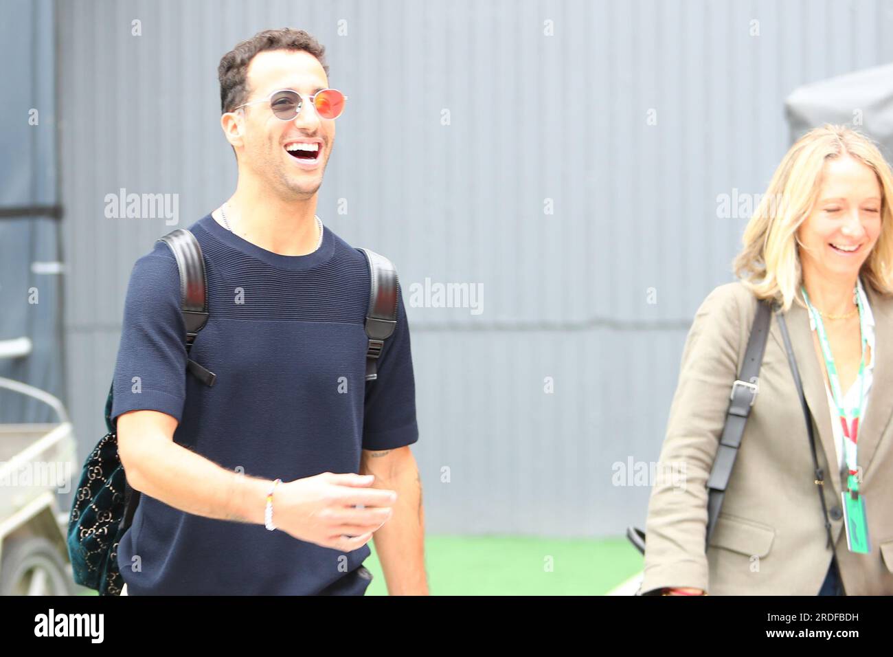 Daniel Ricciardo (AUS) Scuderia AlphaTauri su Paddock, venerdì 21 luglio, FORMULA 1 QATAR AIRWAYS GRAN PREMIO D'UNGHERIA 2023 - Lug 21 a Lug 23 2023 Hungar Foto Stock