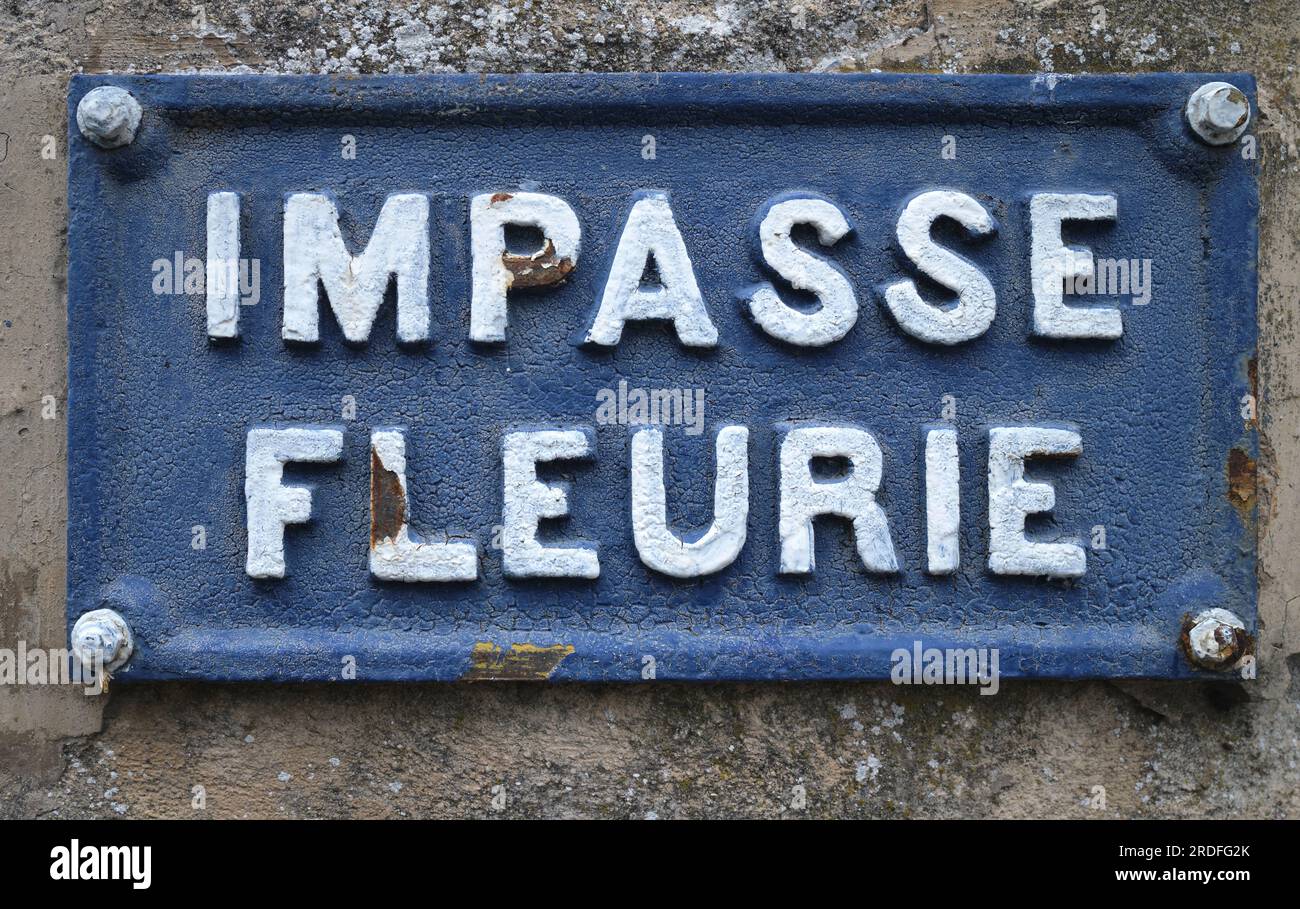Impasse Fleurie Aix en Provence Francia Foto Stock