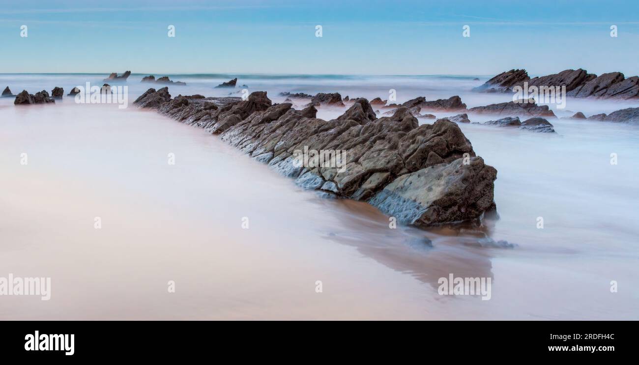 FOTOGRAFIA DEL BARRIKA FLYSCH SCATTATA CON IL SUPPORTO DEI FILTRI LUCROIT NEL GENNAIO 2023 Foto Stock