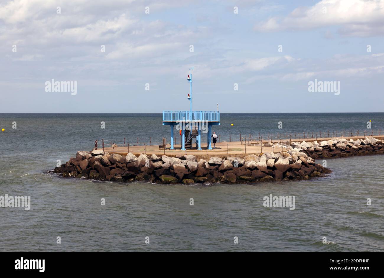 Piattaforma di osservazione, alla fine del braccio di Nettuno, Herne Bay, Kent. Foto Stock