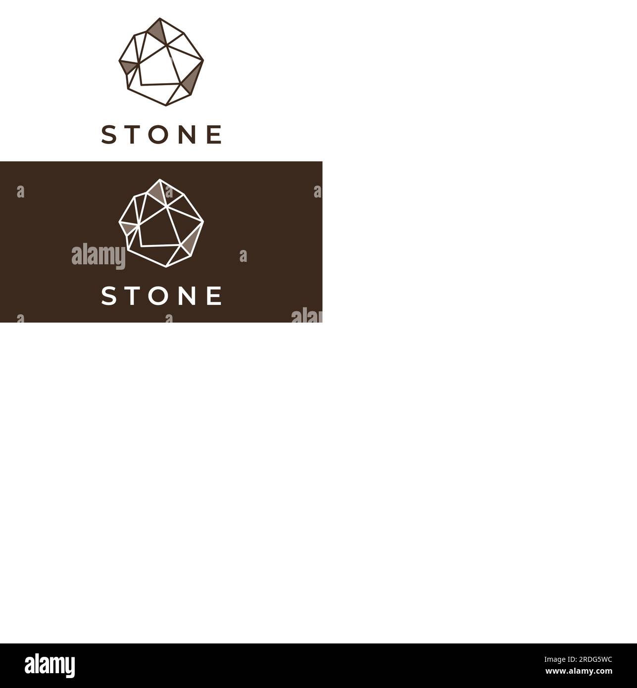 Silhouette in pietra naturale logo astratto design creativo con contorno. Logo per l'azienda, l'azienda, il simbolo. Illustrazione Vettoriale