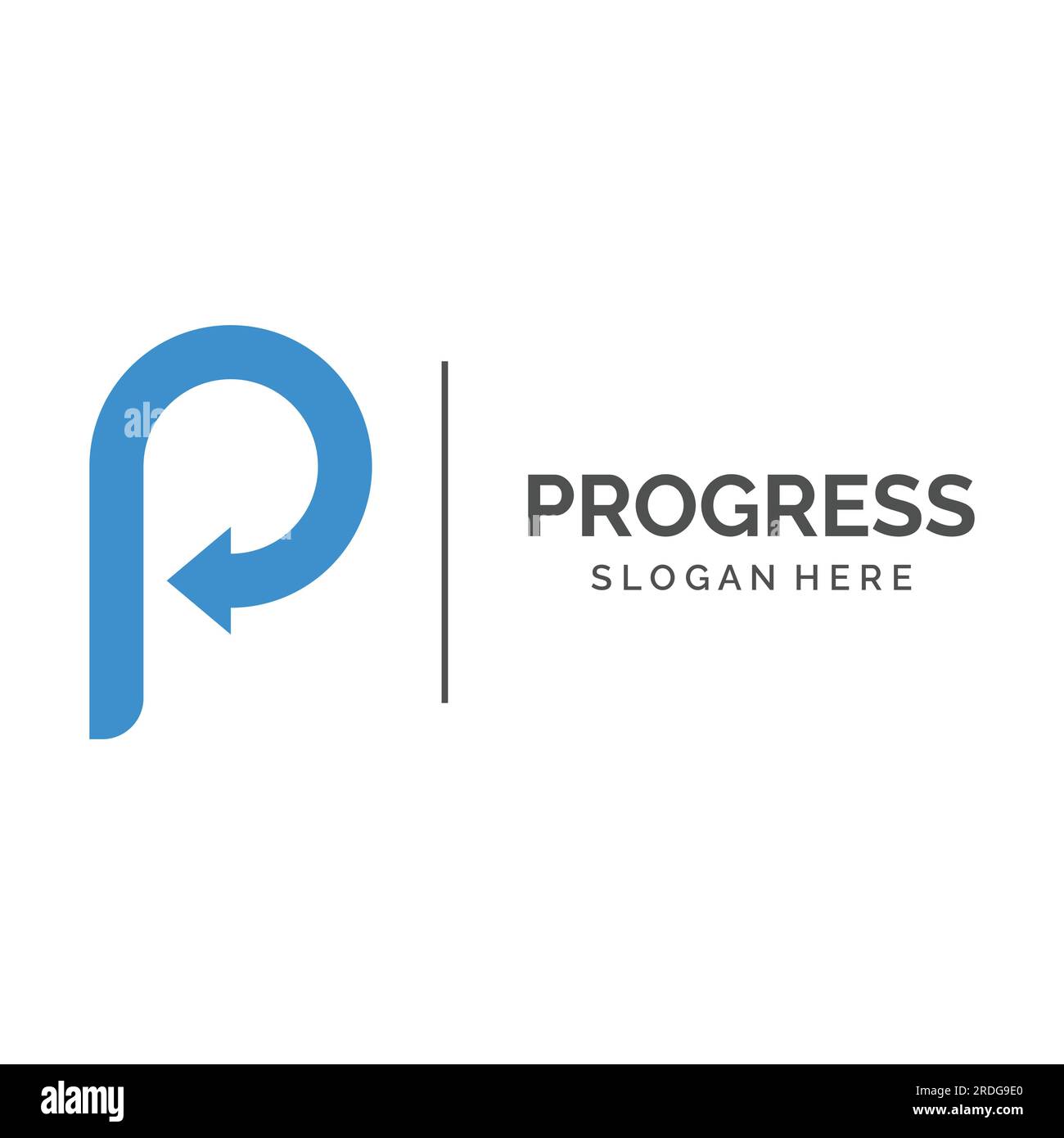 Logo di crescita e progresso creativo per il settore finanziario e della carriera con indicazione della freccia. Logo per il business, il progresso e il simbolo della carriera. Illustrazione Vettoriale