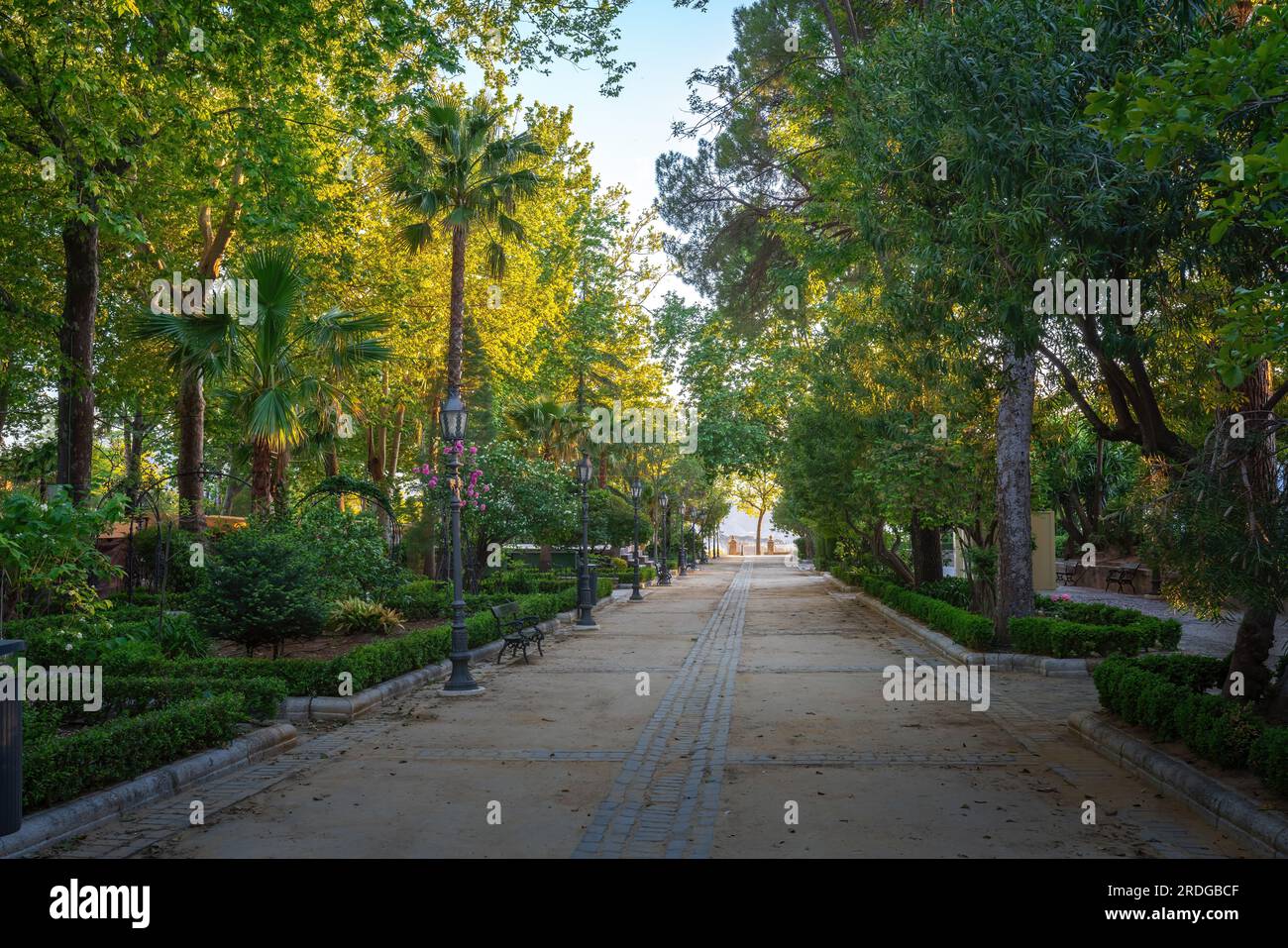 Parco Alameda del Tajo - Ronda, Andalusia, Spagna Foto Stock