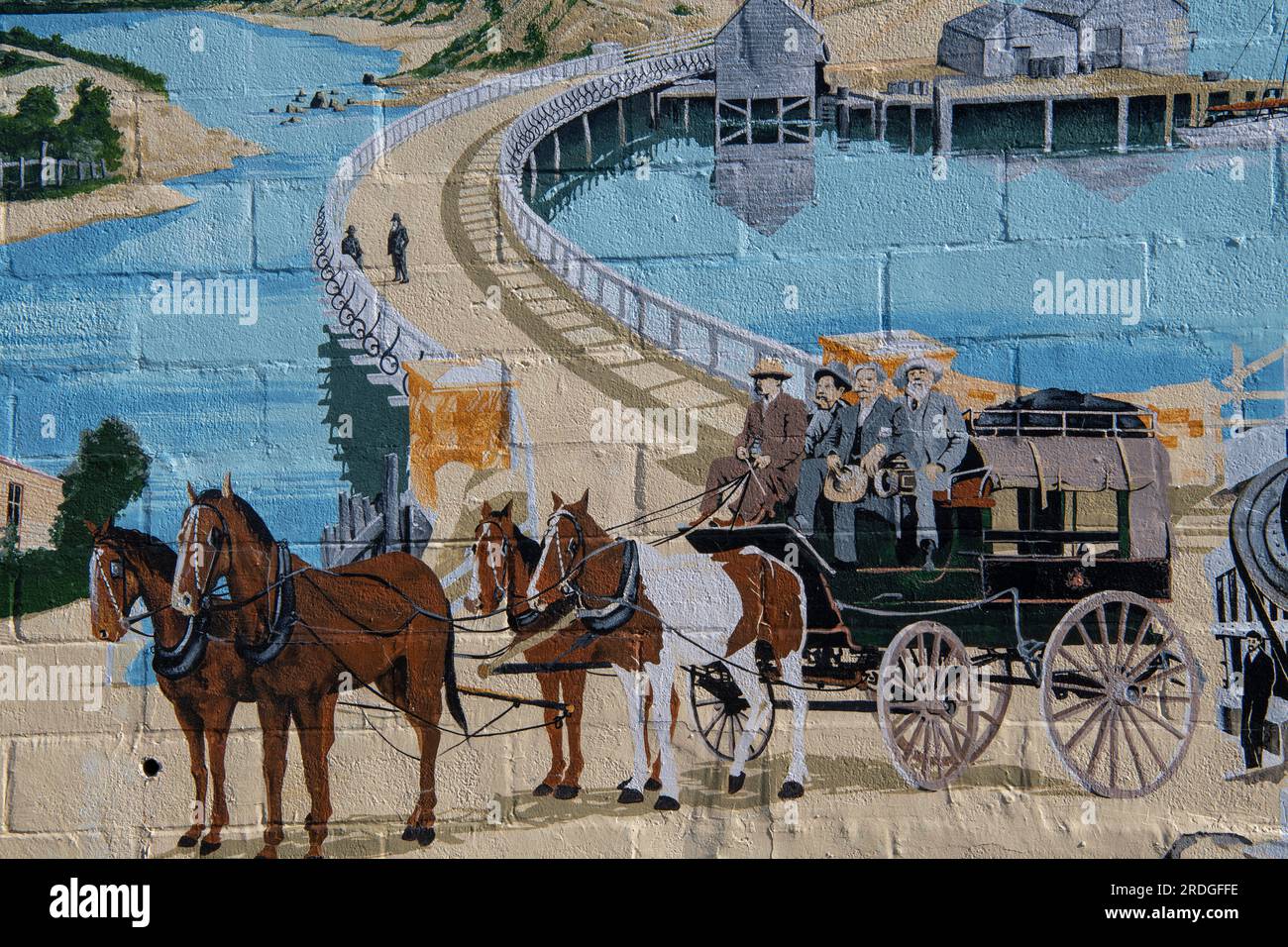 Passato dell'Australia a dipingere St Helens Tasmania Australia Foto Stock