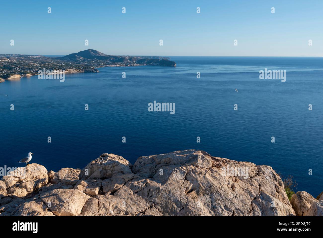 Vista aerea della baia di Calpe-Comunidad Autonoma de Valencia, Alicante, Spagna - foto ufficiale Foto Stock