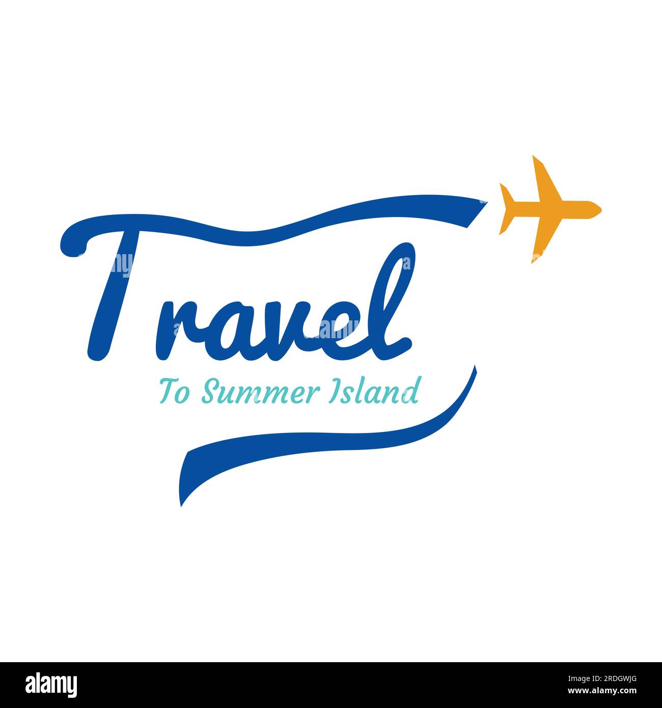 Modello logo agenzia biglietti aerei,vacanza,viaggio in estate isolato sullo sfondo.logo per affari,marchio,agenzia e viaggi. Illustrazione Vettoriale