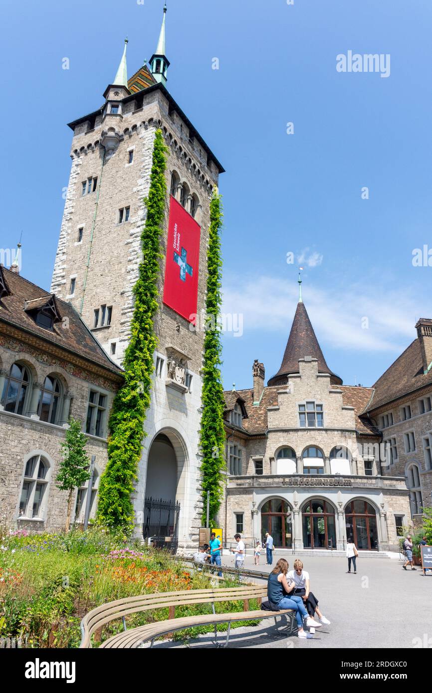 Museo nazionale svizzero (Landesmuseum Zürich), Museumstrasse, Altstadt (città vecchia), città di Zürich, Zürich, Svizzera Foto Stock