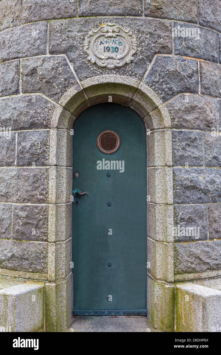 Faro Inner Mole, Ronne City, Bornholm Island, Danimarca, Europa Foto Stock