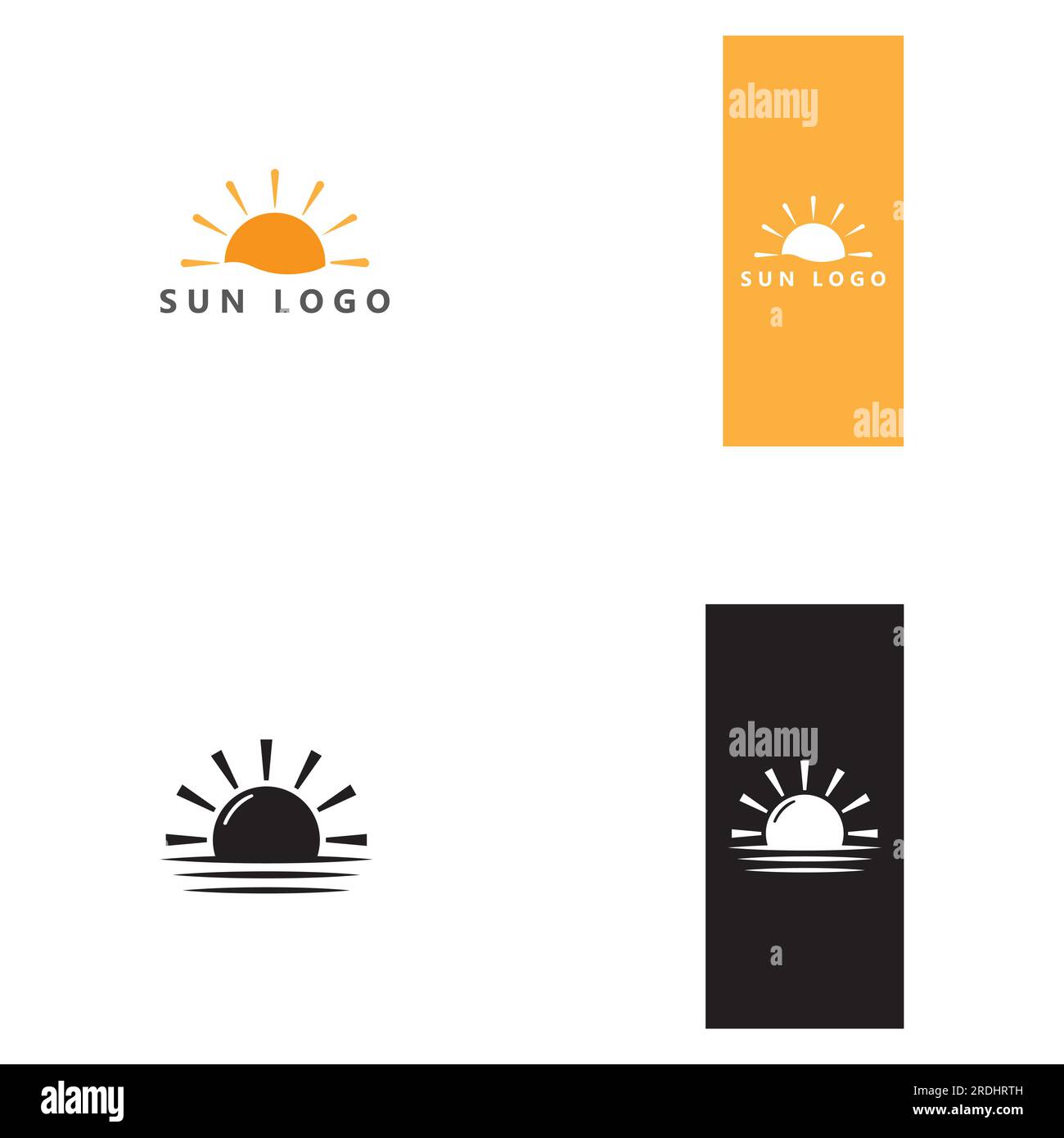 Sun illustrazione vettoriale Logo icona del modello di progettazione Illustrazione Vettoriale