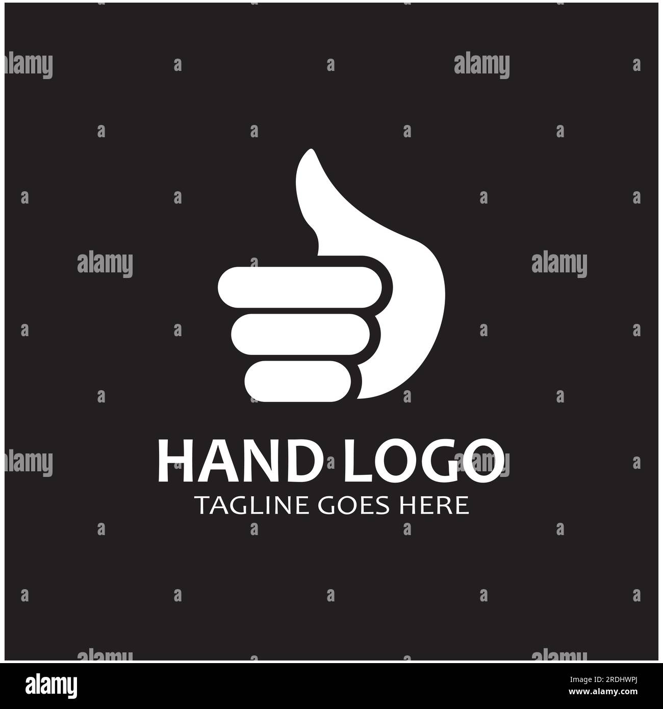 Icona del logo della mano modello di design vettoriale Illustrazione Vettoriale