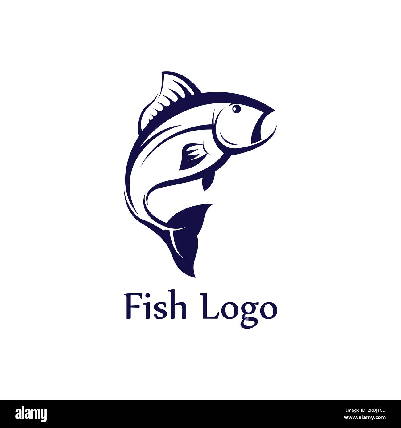 Logo pesce, fishinghook, olio di pesce e icona del ristorante di pesce. Con concetto di icona vettoriale Illustrazione Vettoriale