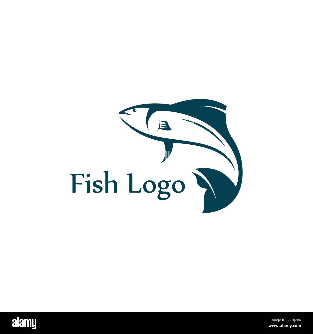 Logo pesce, fishinghook, olio di pesce e icona del ristorante di pesce. Con concetto di icona vettoriale Illustrazione Vettoriale