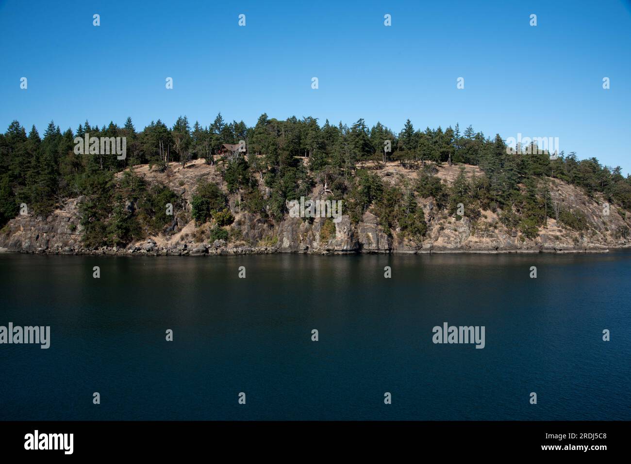 Le isole Gulf sono un gruppo di isole canadesi nel Mare di Salish tra l'isola di Vancouver e la costa continentale della Columbia Britannica. Foto Stock