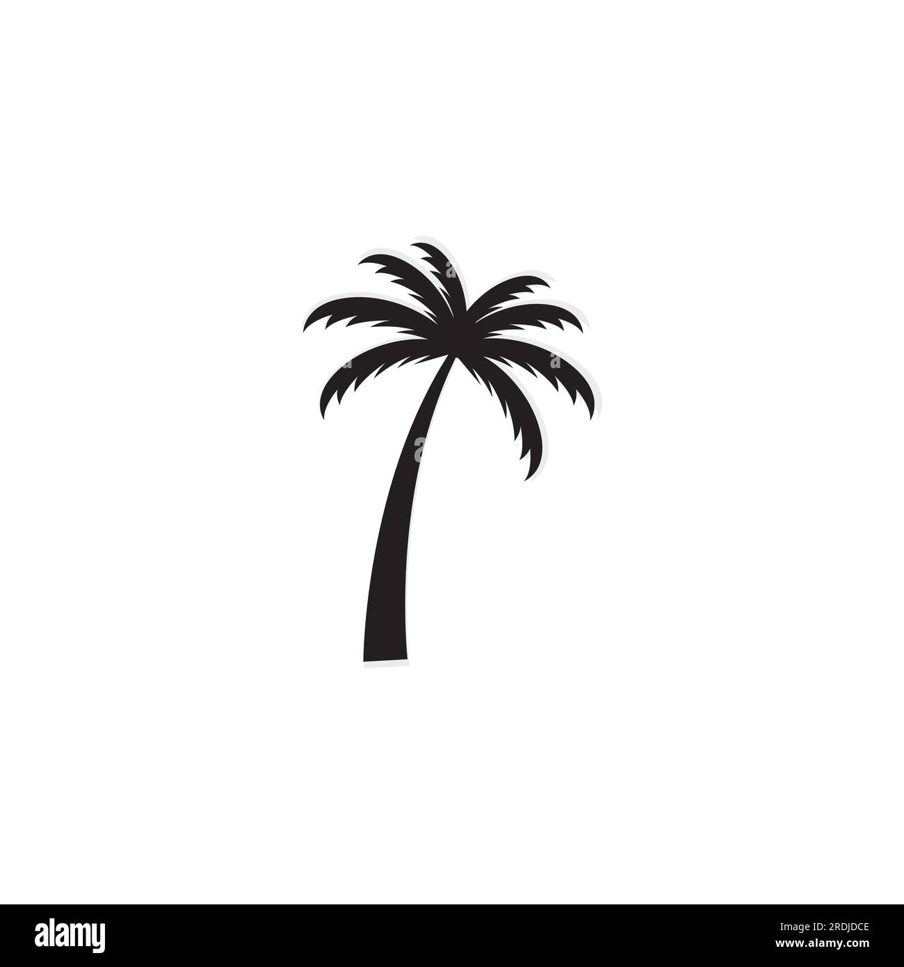 Palm tree estate modello logo illustrazione vettoriale Illustrazione Vettoriale