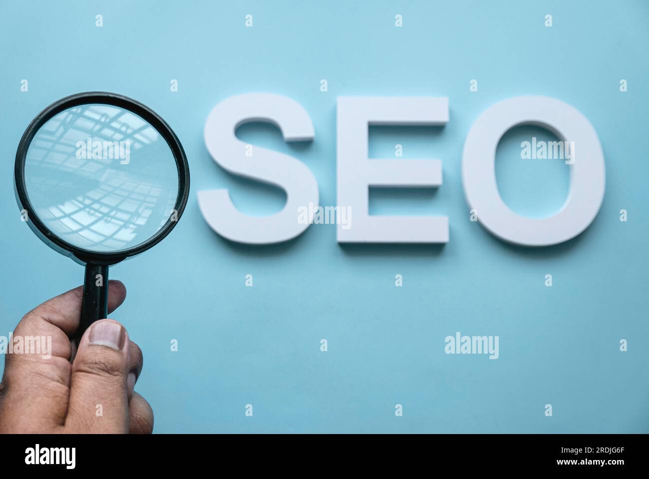 Alfabeto SEO. Ottimizzazione dei motori di ricerca.concetto di marketing, classifica, traffico di Internet business Technology del sito web. Foto Stock