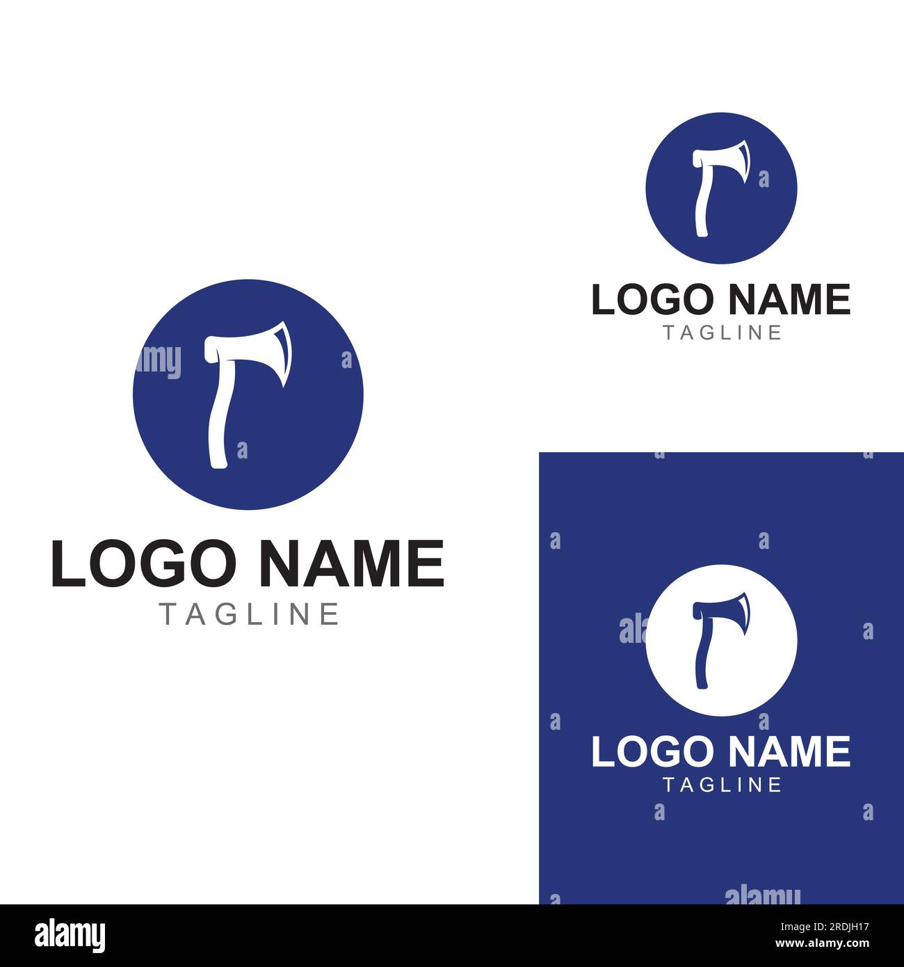 Logo Axe/logo Hhatchet con vettore di design Concept. Illustrazione Vettoriale