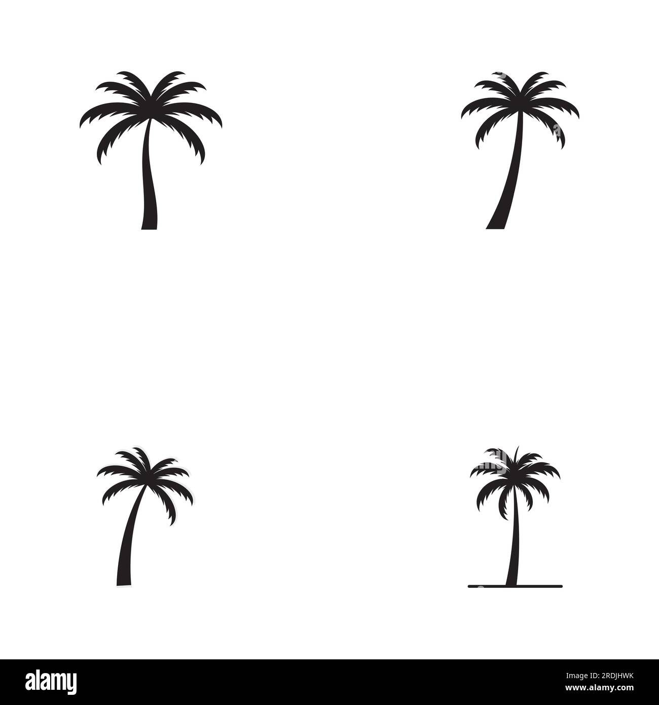 Palm tree estate modello logo illustrazione vettoriale Illustrazione Vettoriale
