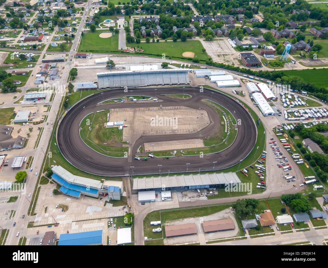 19 luglio 2020, Knoxville, Iowa, Stati Uniti: Il Knoxville Raceway è un circuito ovale semi-banked di 2 km di terra (zook Clay) situato nella contea di Marion Foto Stock