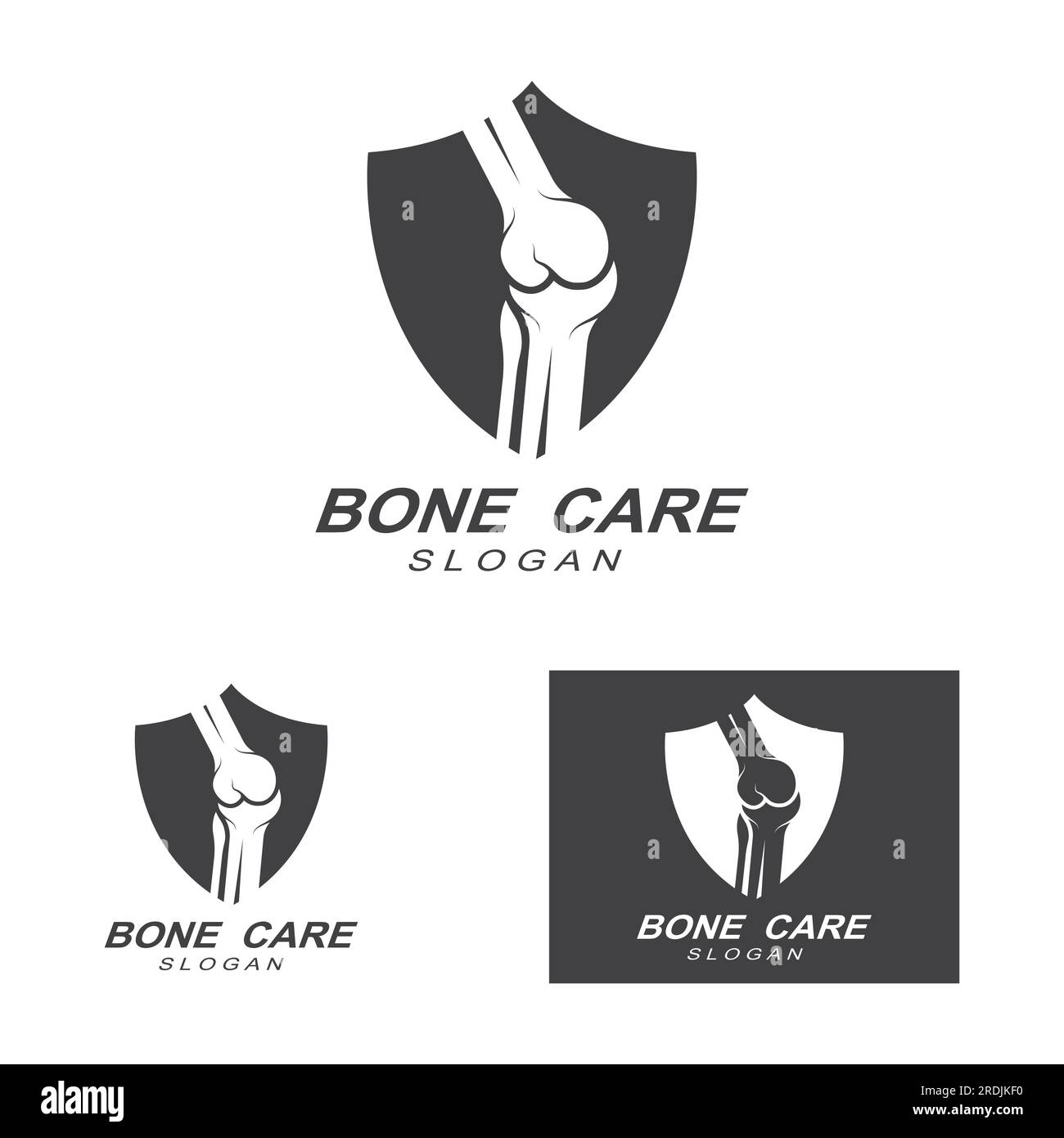 Icona del logo osseo design vettoriale Illustrazione Vettoriale