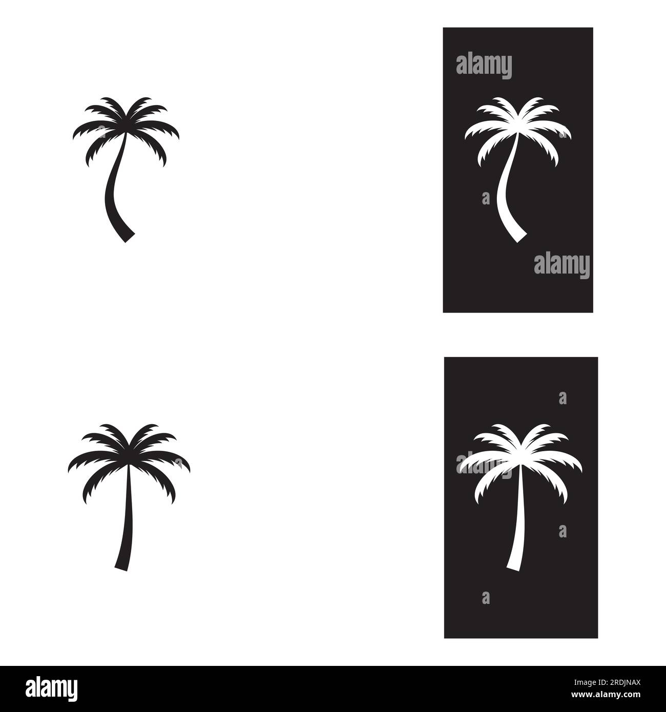 Palm tree estate modello logo illustrazione vettoriale Illustrazione Vettoriale