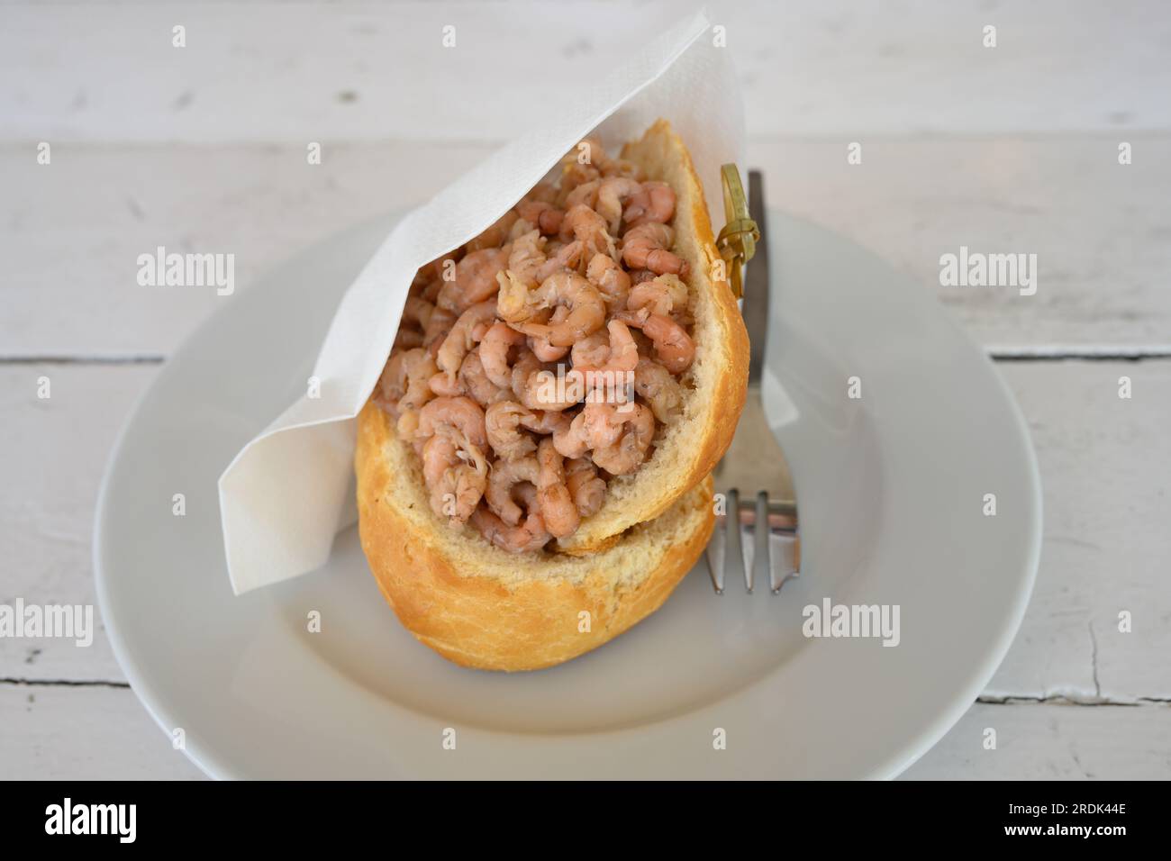 Sandwich con granchio del Mare del Nord in stile Amburgo Foto Stock