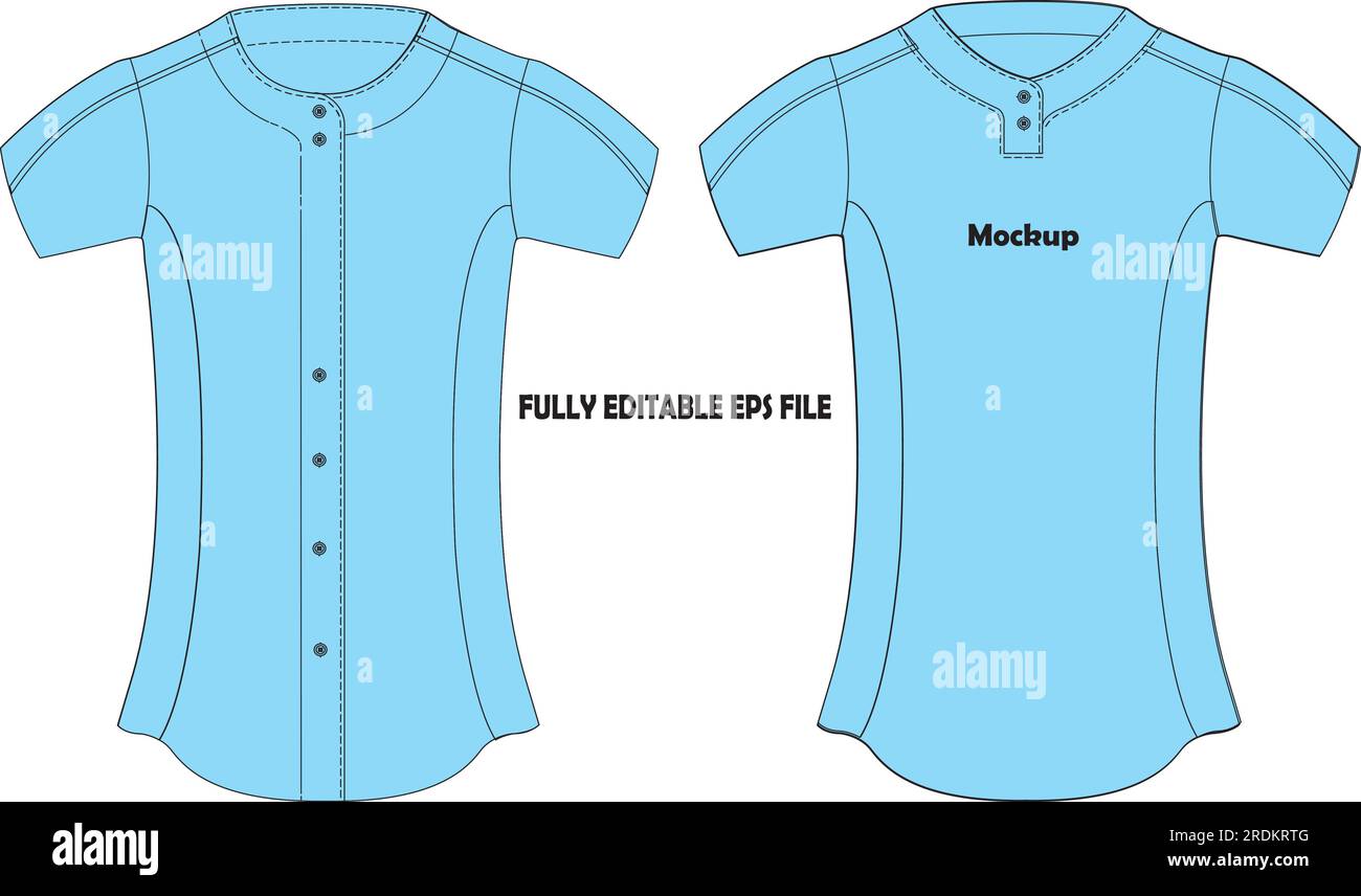 Modello di maglia da baseball Illustrazione Vettoriale