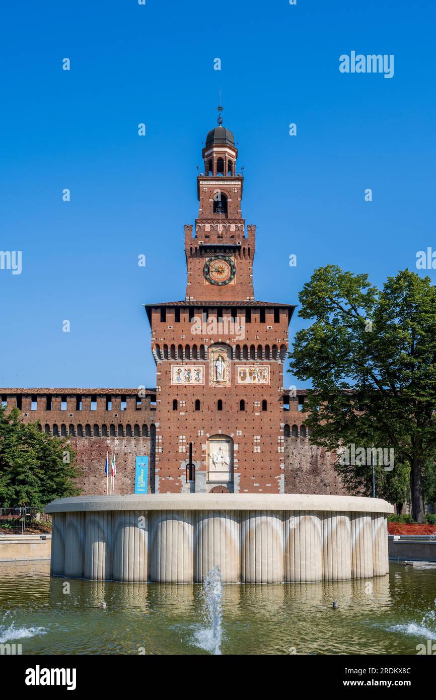 Castello Sforzesco (CASTELLO SFORZESCO BASILICA DI), Milano, Lombardia, Italia Foto Stock