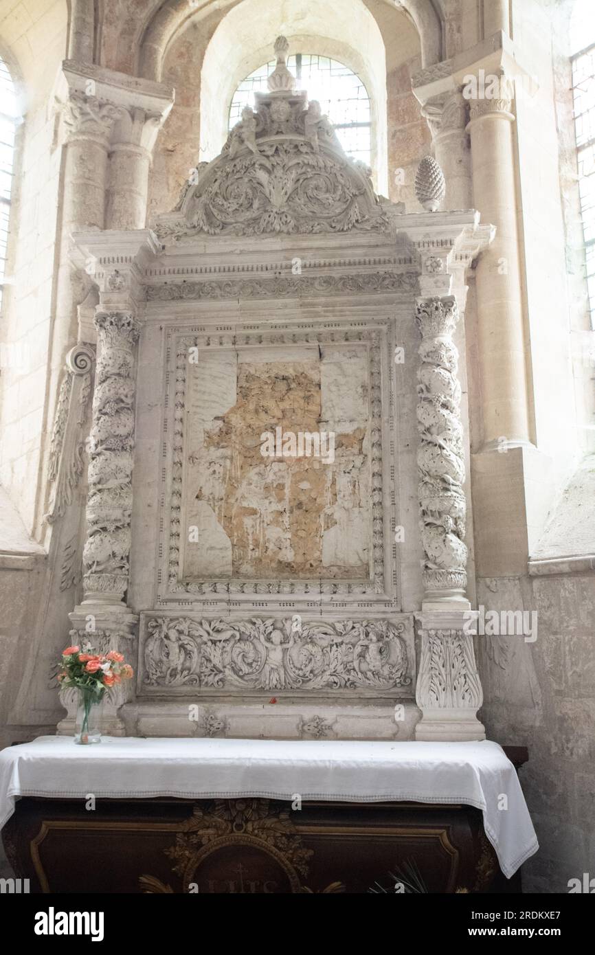 Altare, Chapelle St Nicolas, Abbazia della Santissima Trinità, Fécamp Foto Stock