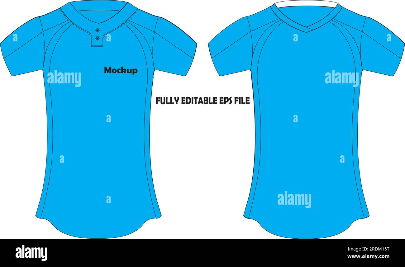 Modello di maglia da baseball Illustrazione Vettoriale