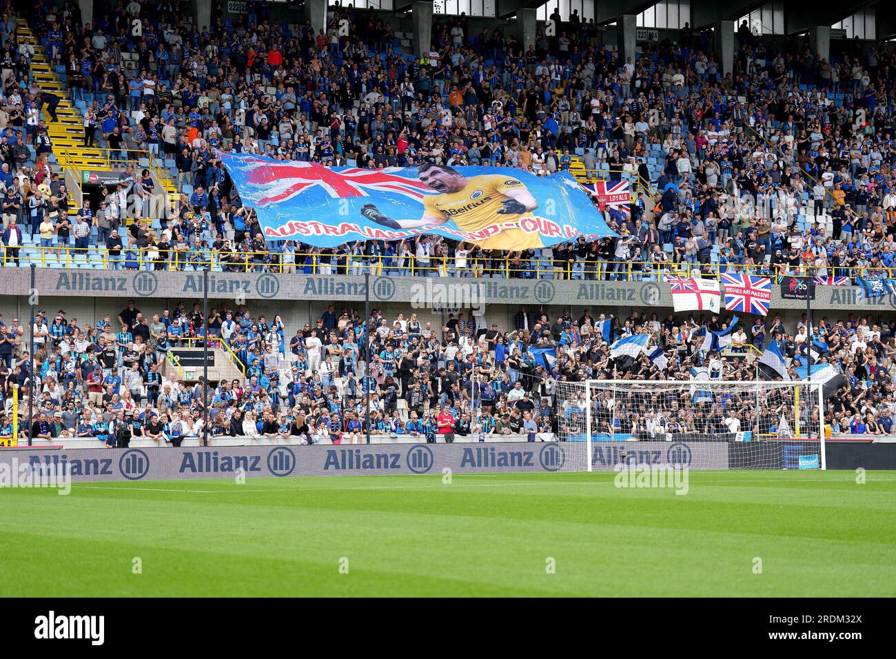 BRUGES - tifosi durante l'amichevole tra il Club Brugge e l'AZ Alkmaar allo Stadio Jan Breydel il 22 luglio 2023 a Bruges, Belgio. AP | altezza olandese | ed VAN DE POL Foto Stock