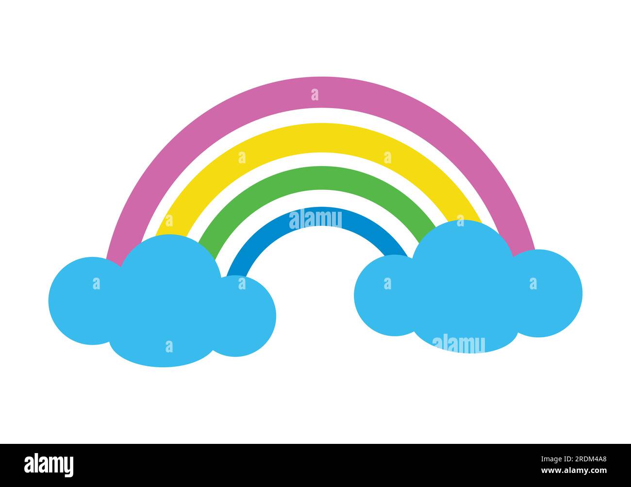 Arcobaleno con Cloud. Illustrazione vettoriale Illustrazione Vettoriale