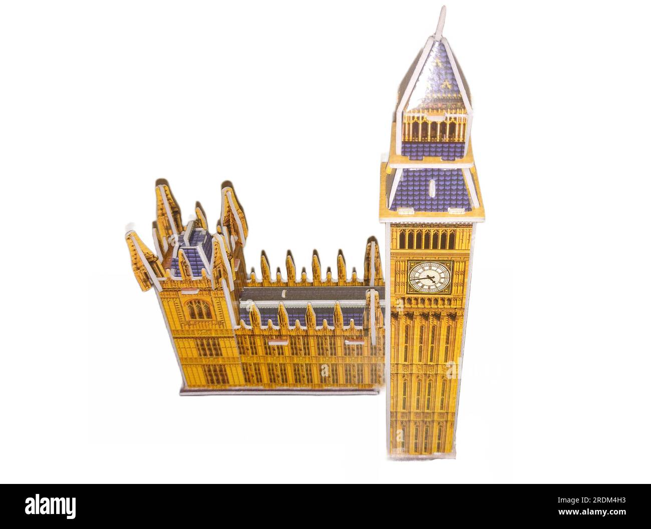Big Ben realizzato con puzzle 3D. Foto Stock
