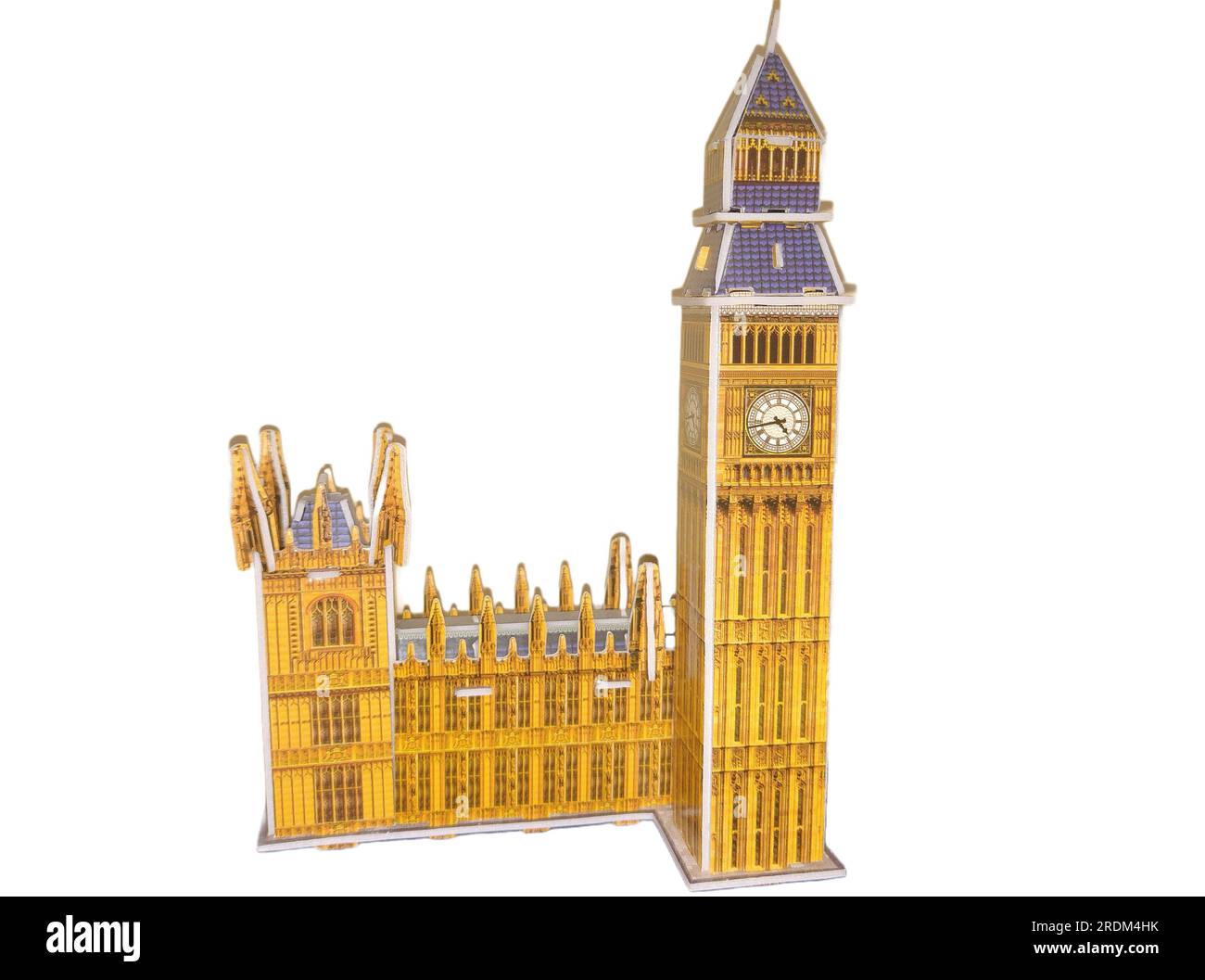 Big Ben realizzato con puzzle 3D. Foto Stock