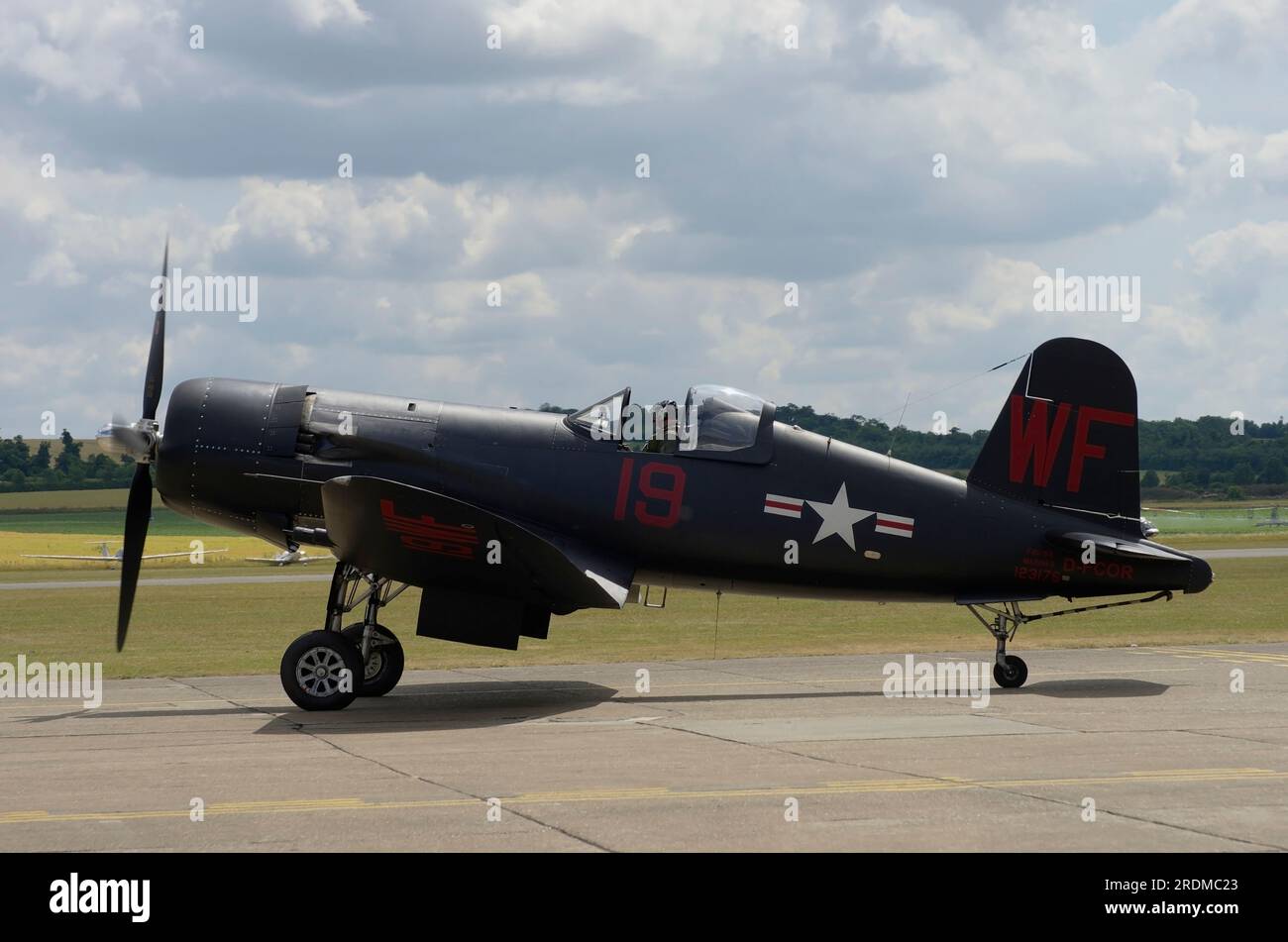 Vought Corsair, F-AZEG, 124727, Flying Legends 2023, Church Fenton, Leeds, Foto Stock