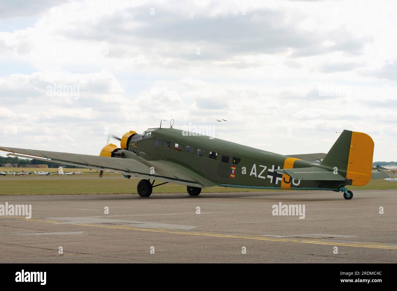 Junkers 52, F-AZJU, Duxford Air display, Cambridgeshire, Inghilterra, Foto Stock