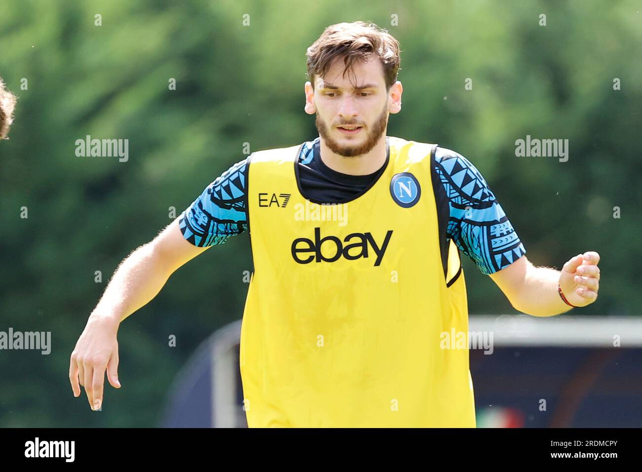 Dimaro, Napoli, Italia. 22 luglio 2023. Khvicha Kvaratskhelia di Napoli, durante una partita di calcio amichevole pre-stagionale contro Anaune, Dimaro Italia (Credit Image: © Ciro De Luca/ZUMA Press Wire) SOLO USO EDITORIALE! Non per USO commerciale! Foto Stock