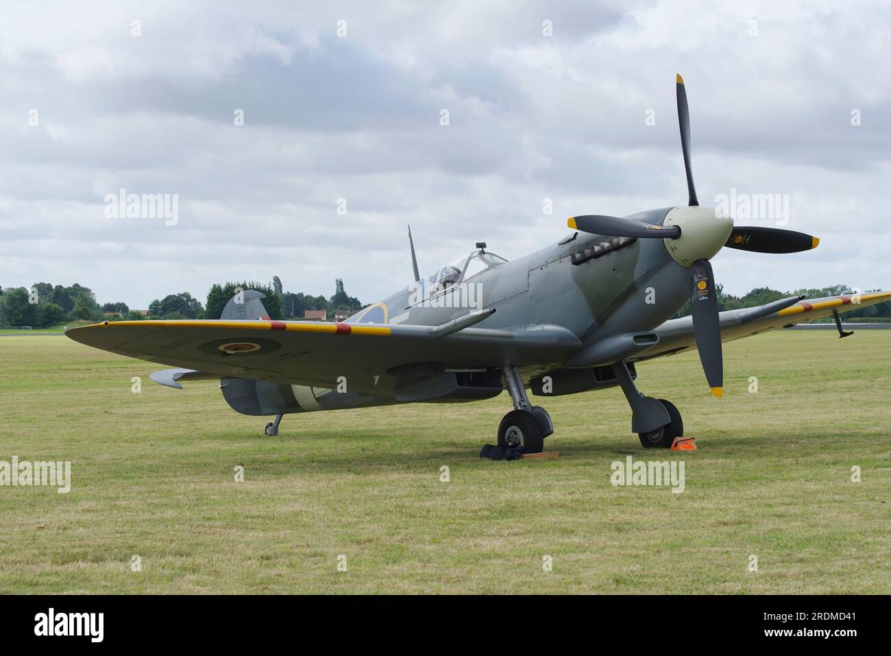 Vickers Supermarine Spitfire IX, MH434, G-ASJV, Flying Legends 2023, Church Fenton, Inghilterra, Foto Stock