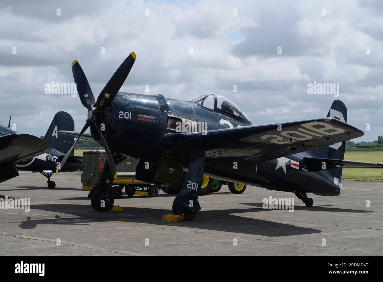 Grumman F8F Bearcat, G-RUMM, 121714, Flying Legends 2023, Church Fenton, Leeds, Foto Stock