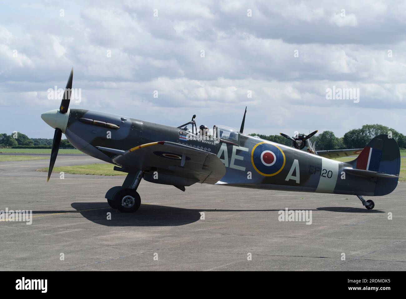 Vickers Supermarine, Spitfire, VB, EP120, G-LFVB, Flying Legends 2023, Church Fenton, Leeds, Foto Stock