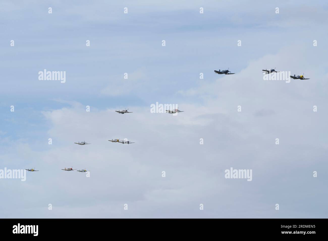 Formazione Balbo, Flying Legends 2023, Church Fenton. Foto Stock