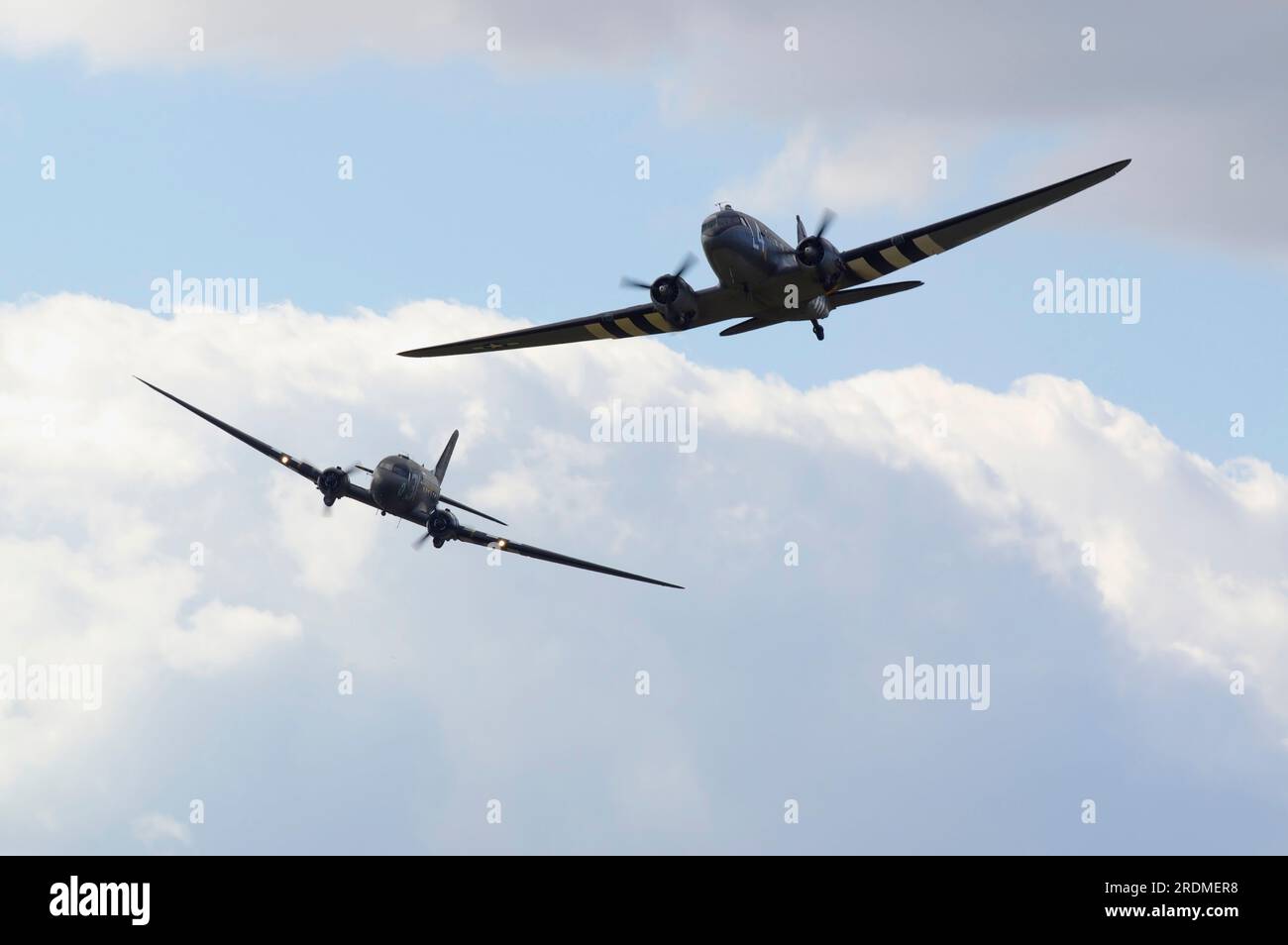 Douglas C-47, Skytrain, Duxford, Cambridge, Inghilterra, Foto Stock