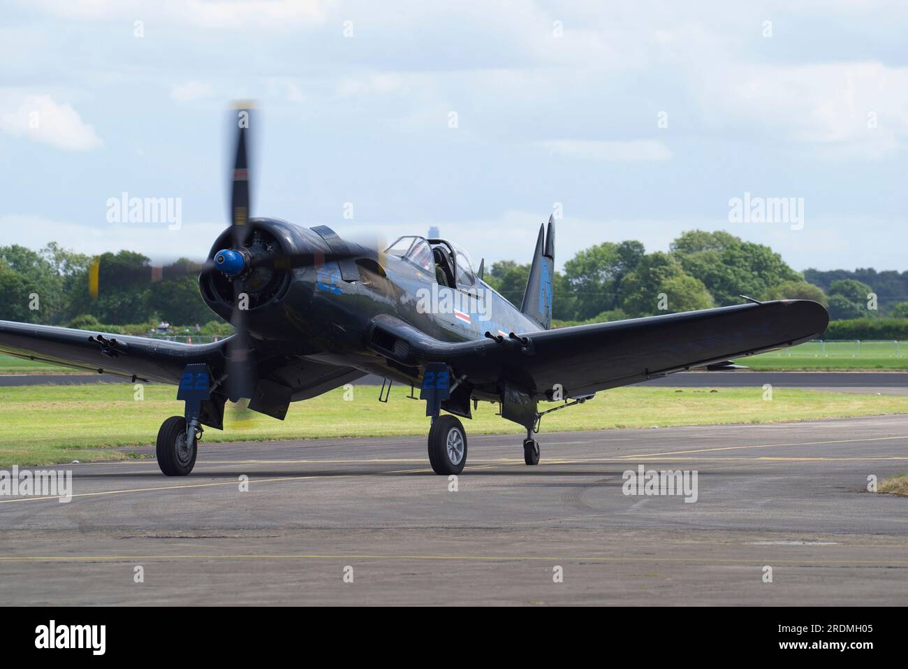 Vought Corsair, F-AZEG, 124727, Flying Legends 2023, Church Fenton, Leeds, Foto Stock