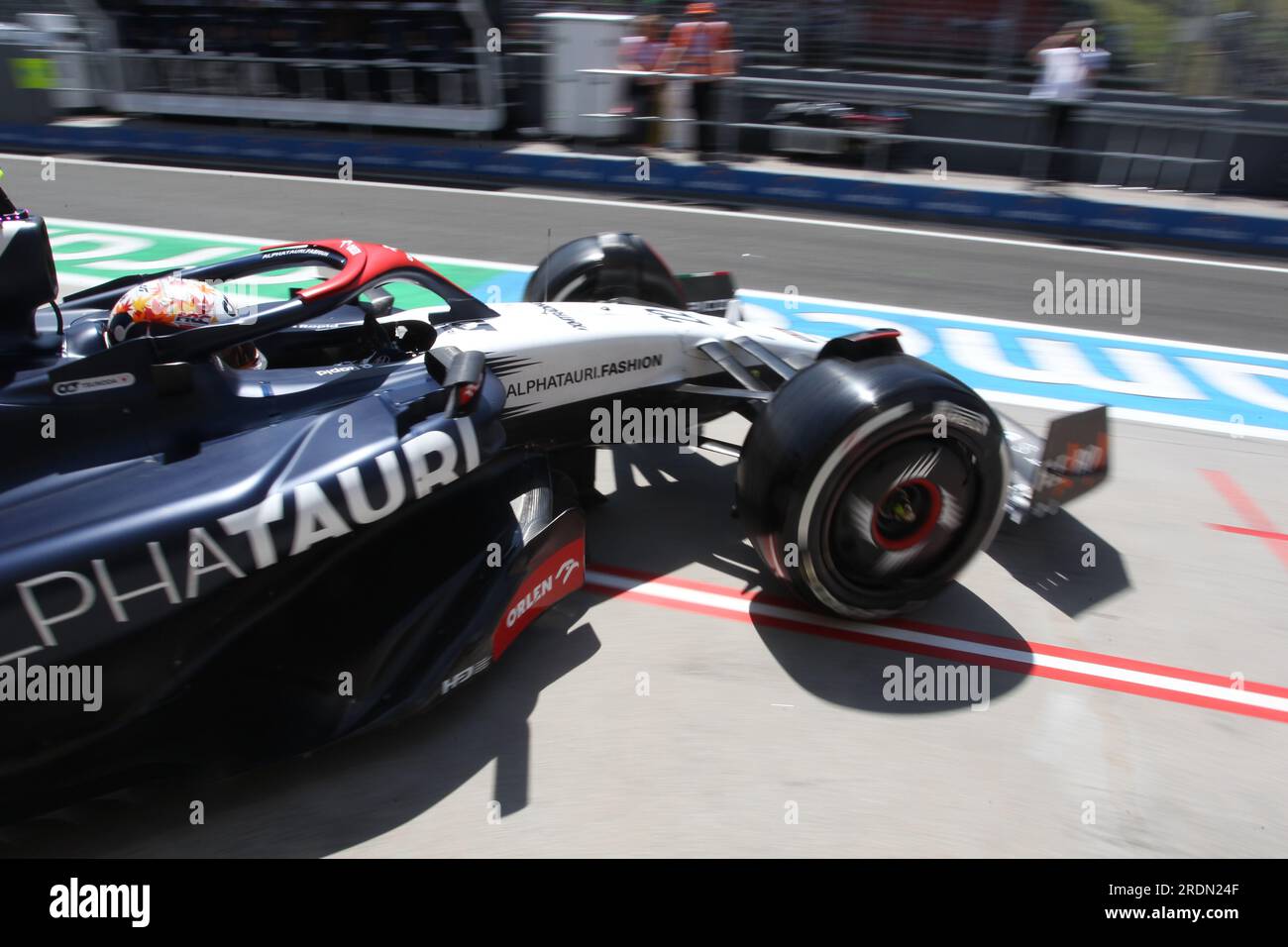 MOGYOROD, BUDAPEST, Ungheria. 22 luglio 2023. #22, Yuki TSUNODA, JAP, Team Scuderia Alpha Tauri, AT04, Honda RBPT, Formula uno, Gran Premio di F1 - Formel 1 Ungarn - Formel 1 - 22. JULY2023 AM Hungaroring, - Honorarpflichtiges foto, fee liable image, Copyright © THILL Arthur/ATPimages (THILL Arthur/ATP/SPP) credito: SPP Sport Press Photo. /Alamy Live News Foto Stock