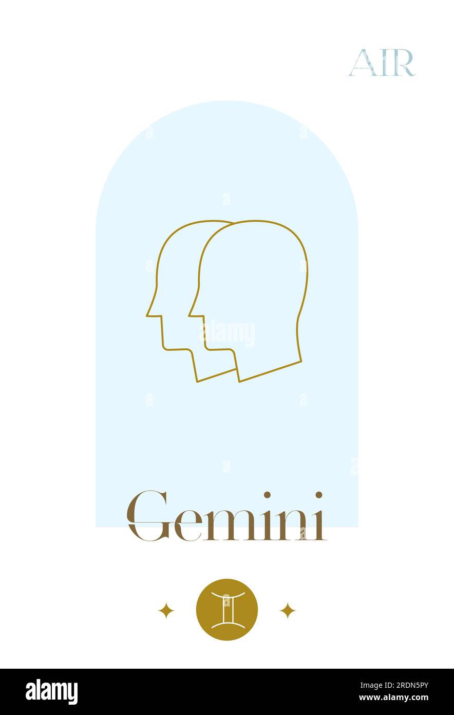 Zodiac Air Gemini Illustrazione Vettoriale