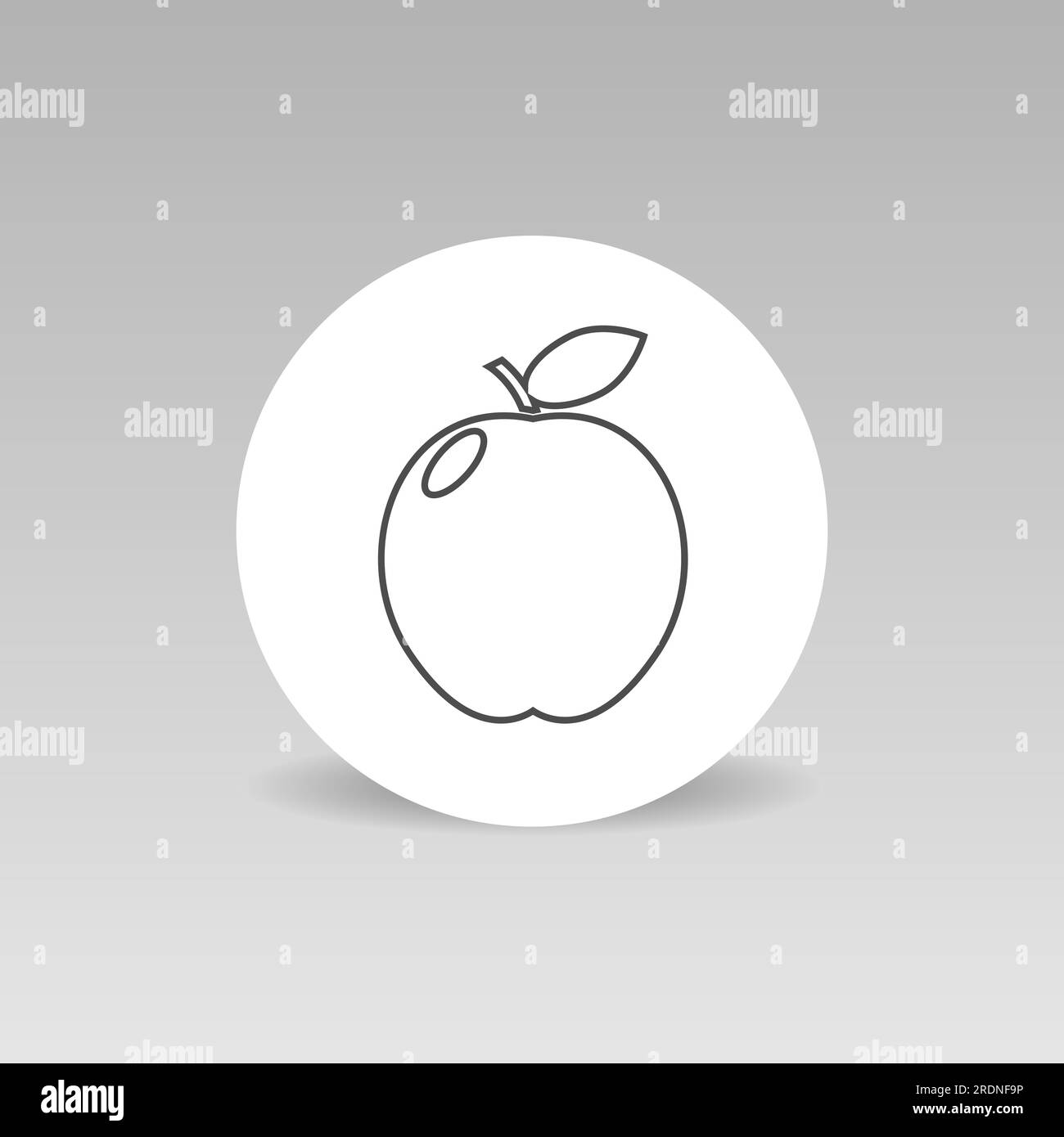 Icona di Apple. Apple segno di frutta, illustrazione vettoriale Illustrazione Vettoriale