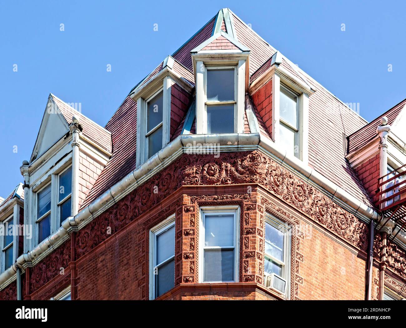 Clinton Hill Historic District: 363 Grand Avenue, Vendome Apartments, progettato da Halstead P. Fowler, costruito nel 1887. Foto Stock