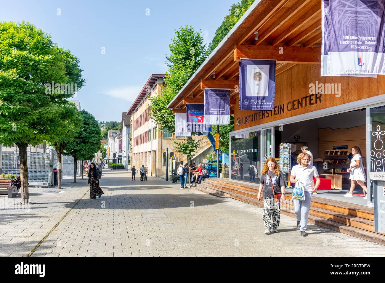 Liechtenstein Centre (Ufficio informazioni turistiche), Städtle, Vaduz, Principato del Liechtenstein Foto Stock